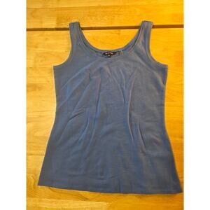 Nic + Zoe blue cotton tank top stretch extra small